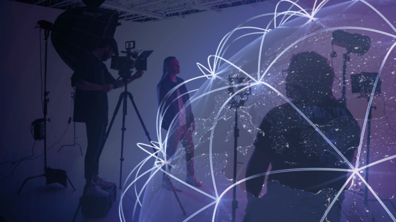 Filmmakers collaborating in the TyphoonOnDemand community